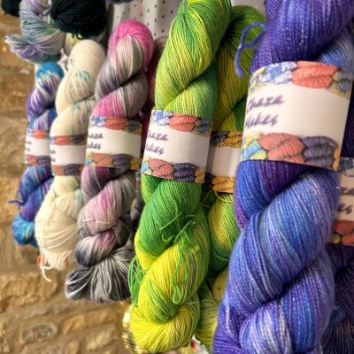 Chazamakes hand dyed yarn skeins